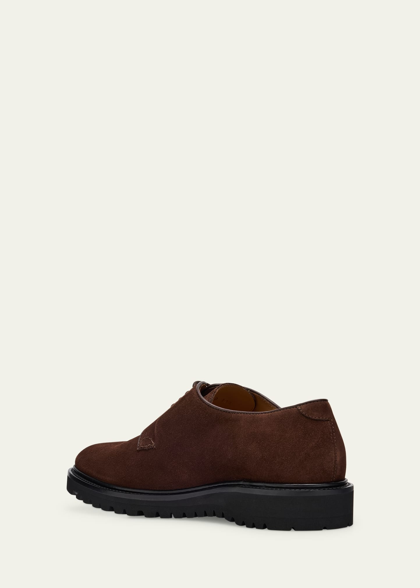Men's Suede Rubber-Sole Derby Shoes - 4