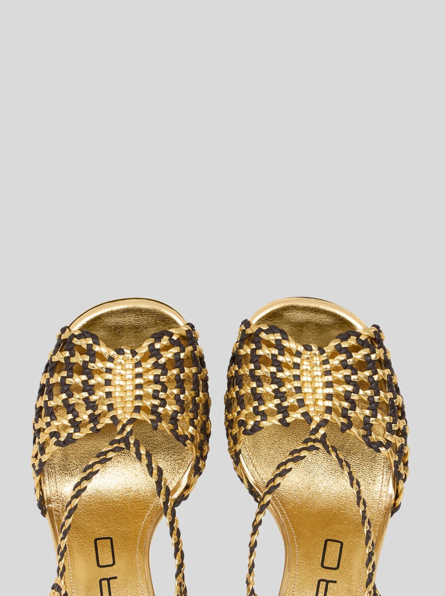 WOVEN HIGH-HEELED SANDALS - 2