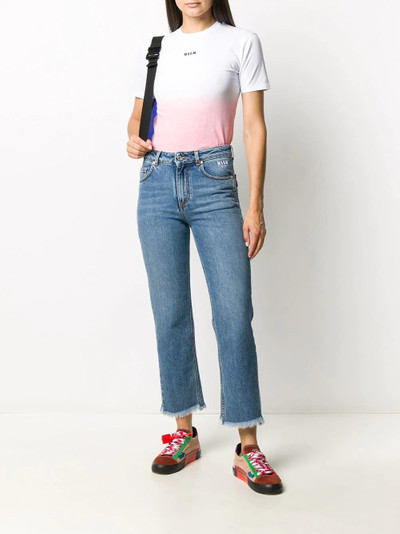 MSGM gradient logo T-shirt outlook