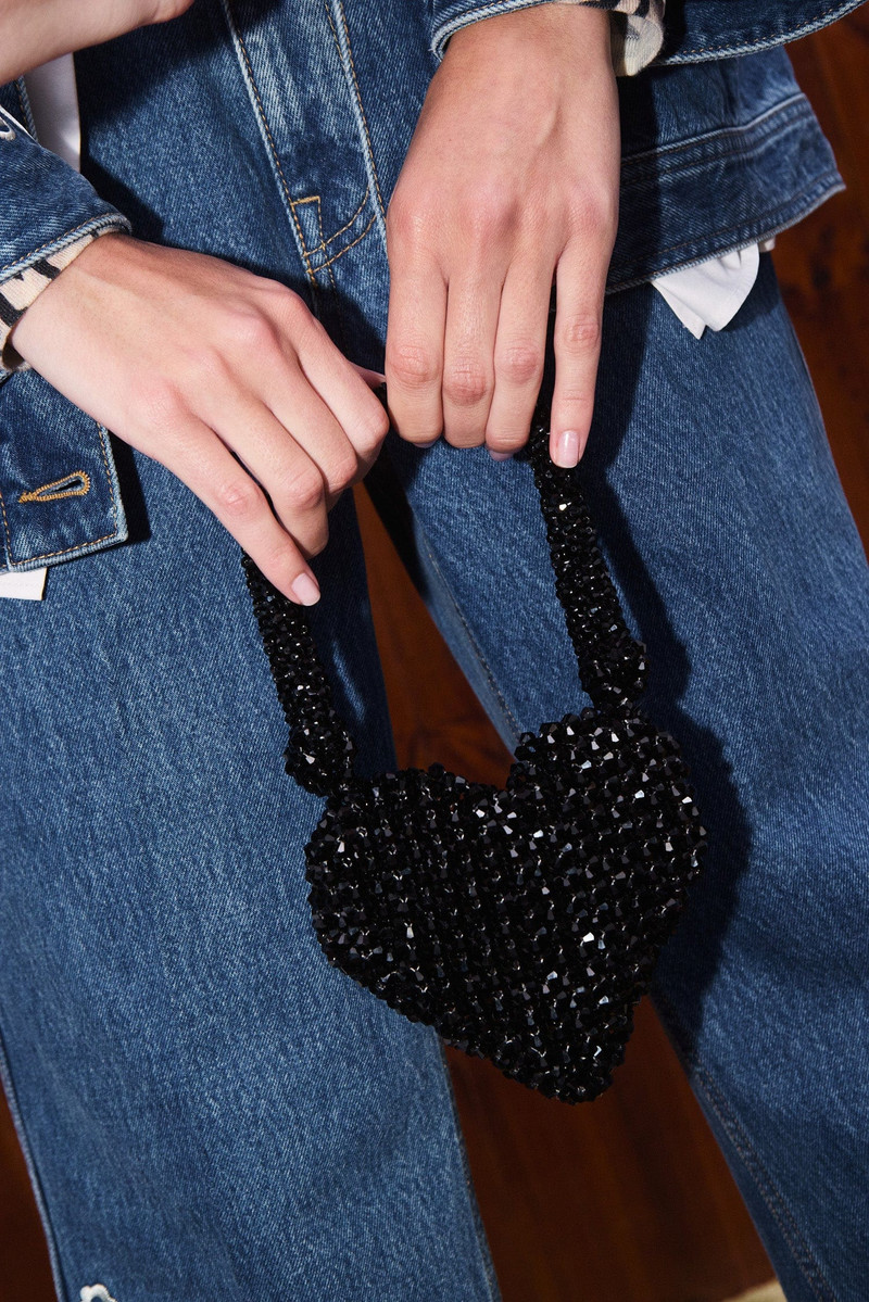 ALÉMAIS Etta Beaded Heart Bag outlook