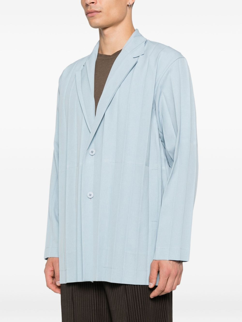 pleated blazer - 3