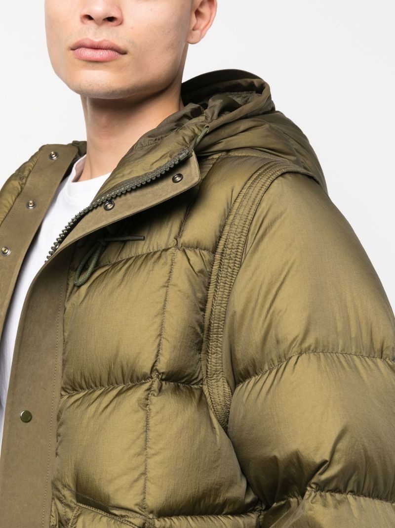 zip-up padded down jacket - 5