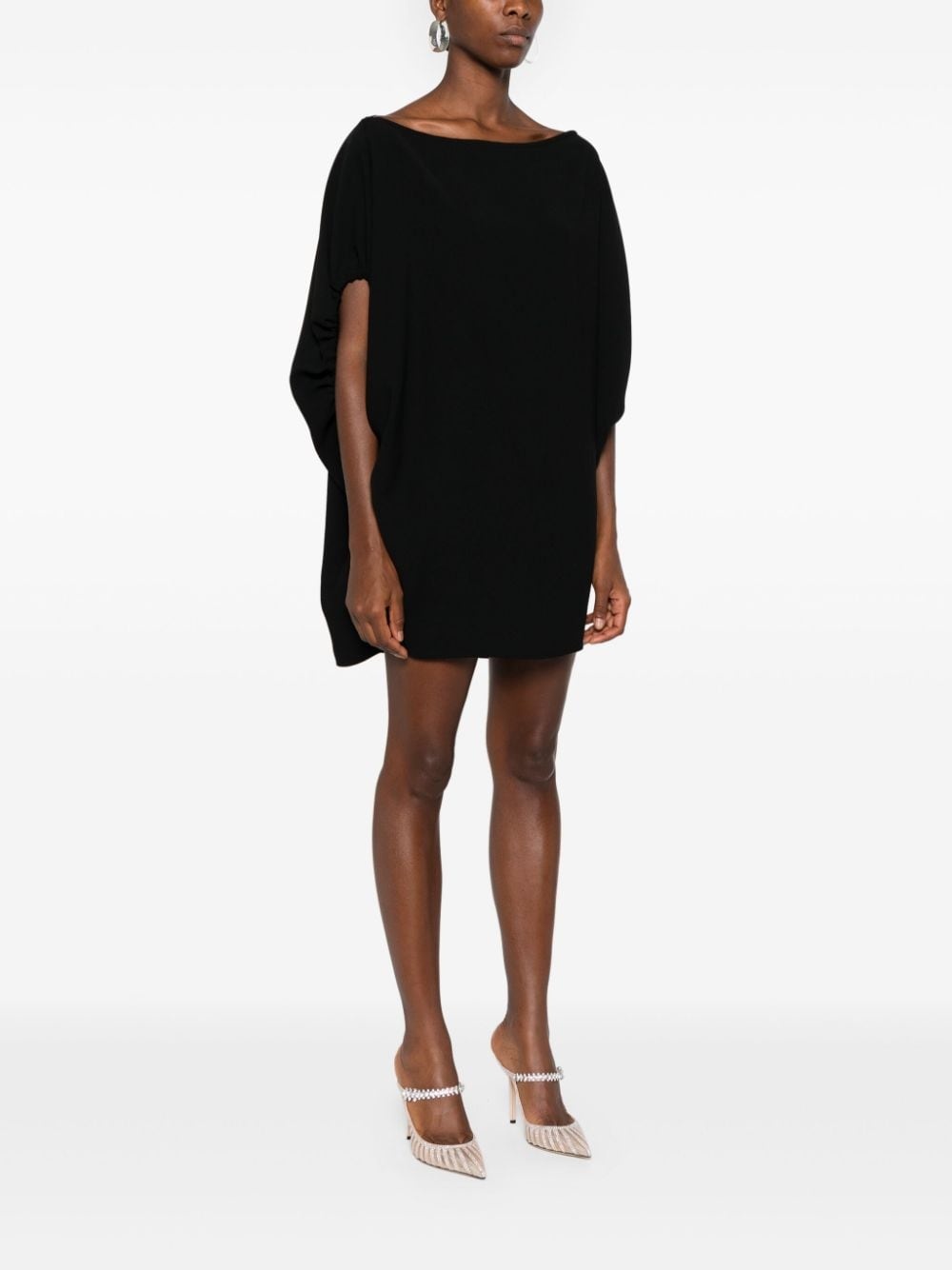 draped mini dress - 3