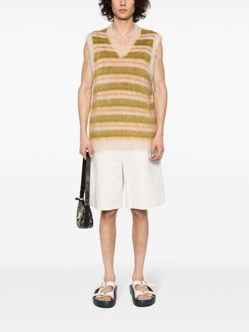 V-neck striped vest - 2