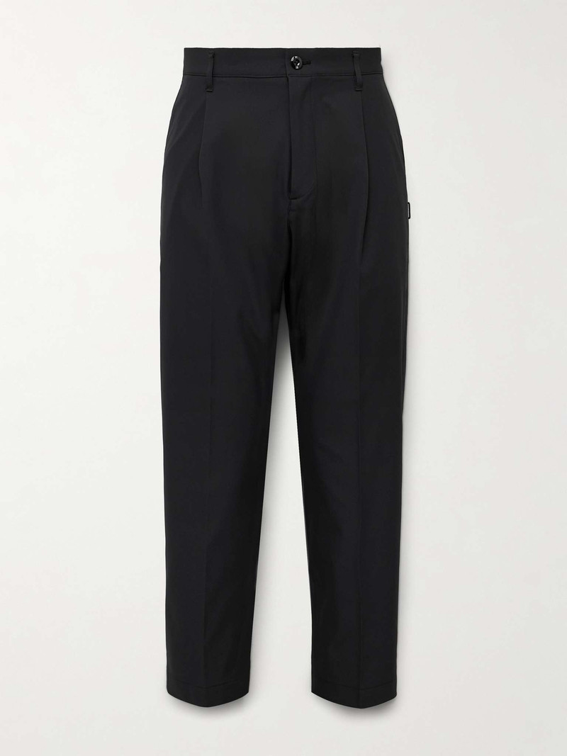 Tapered Pleated Twill Trousers 1