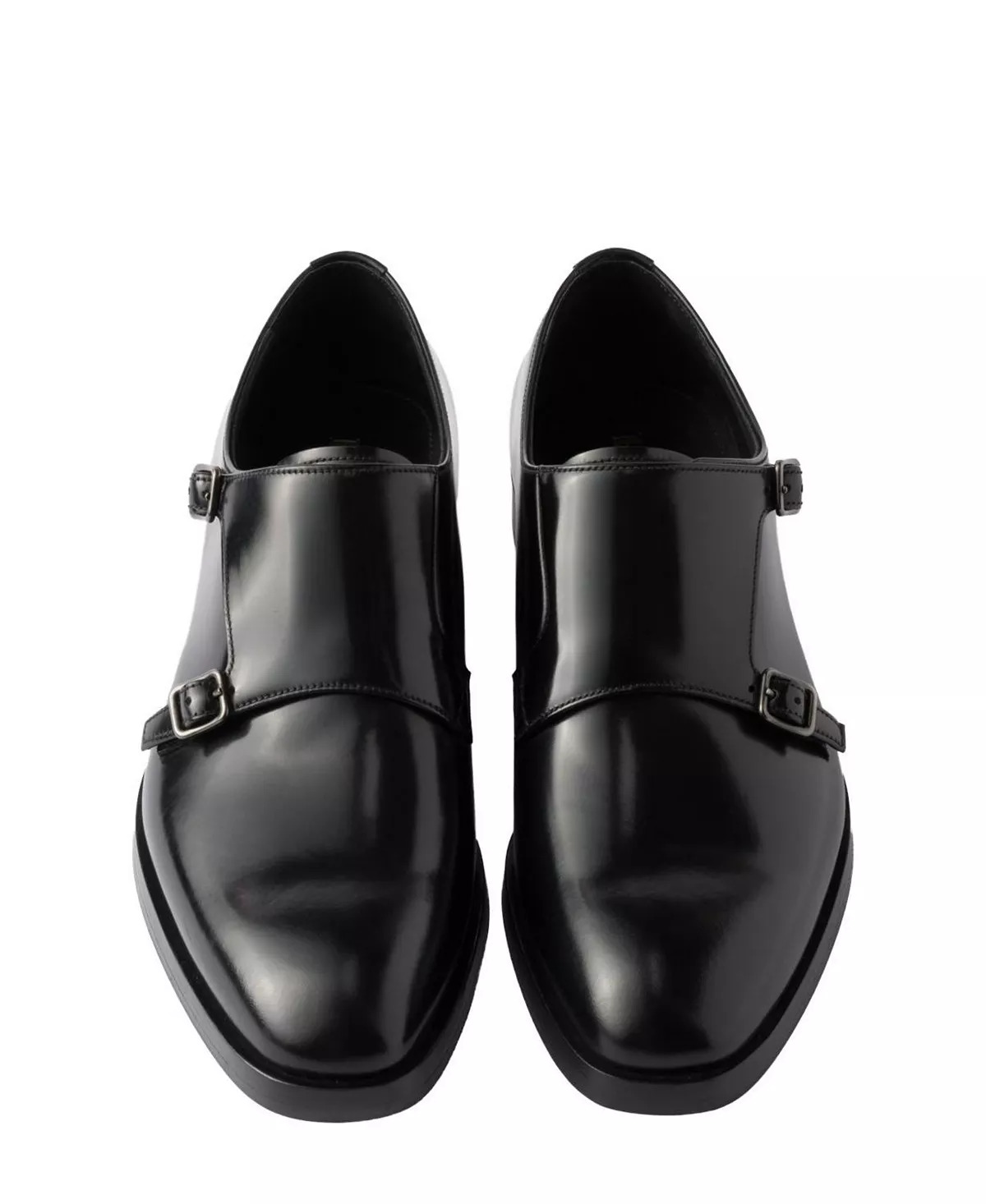 Men's Brushed Leather Double Monk Strap Shoes - 3