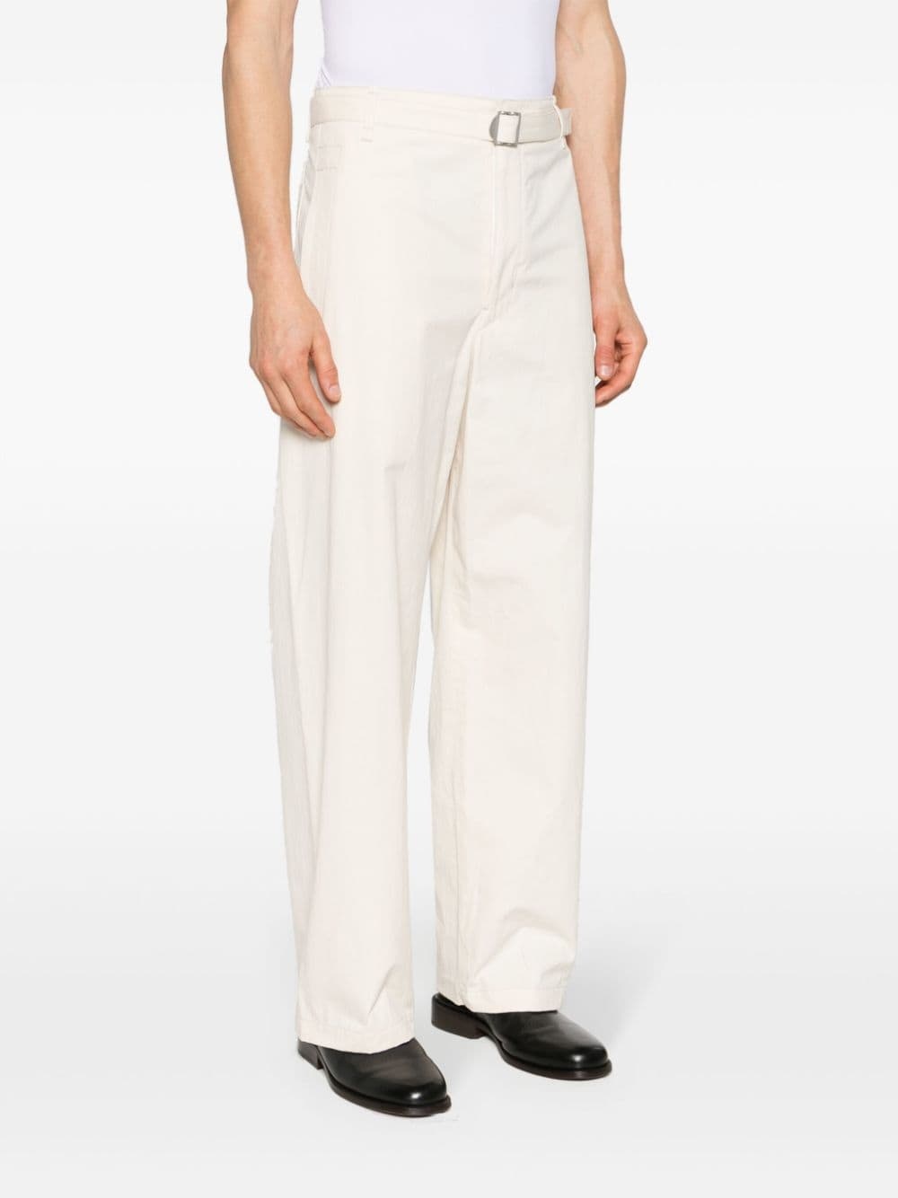 mid-rise straight-leg trousers - 3