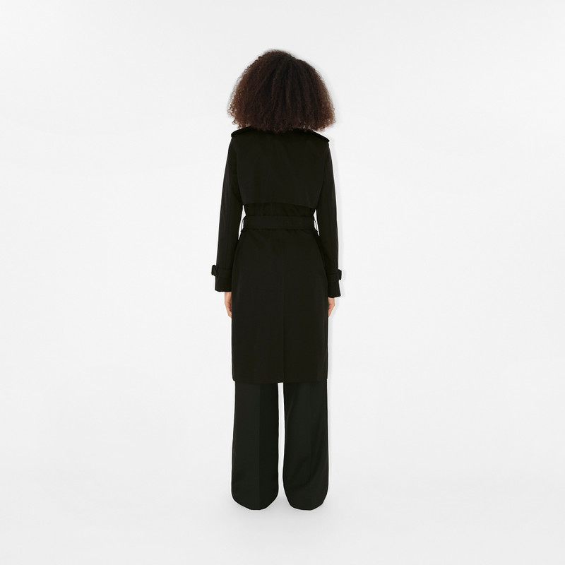 Check Panel Gabardine Trench Coat 4