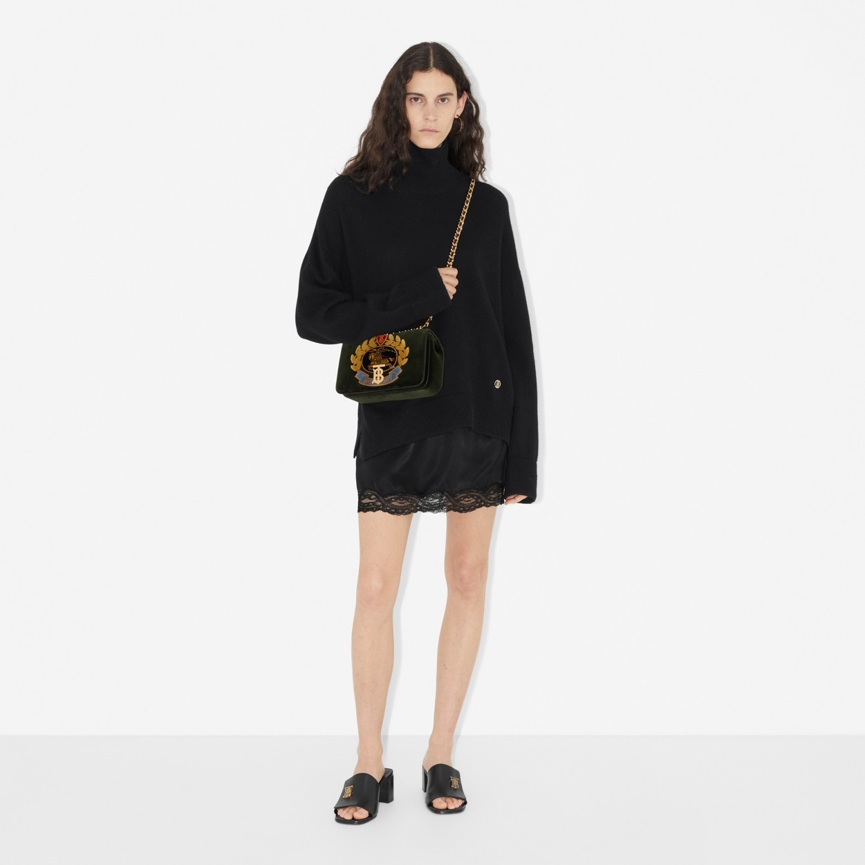 EKD Motif Velvet Small Lola Bag - 4