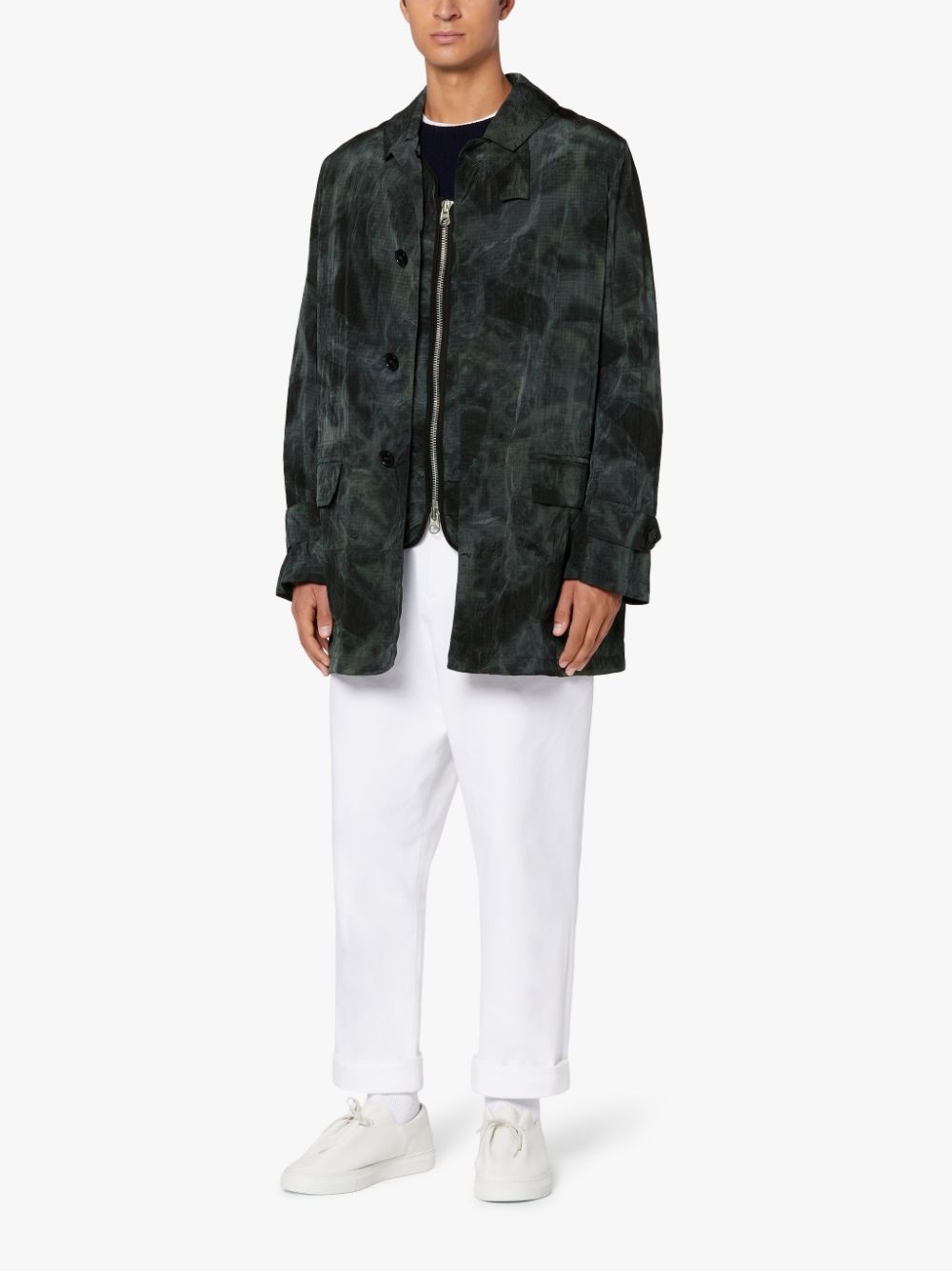 TORRENTIAL BLACK TIE DYE NYLON RAINCOAT | GMM-218 - 4