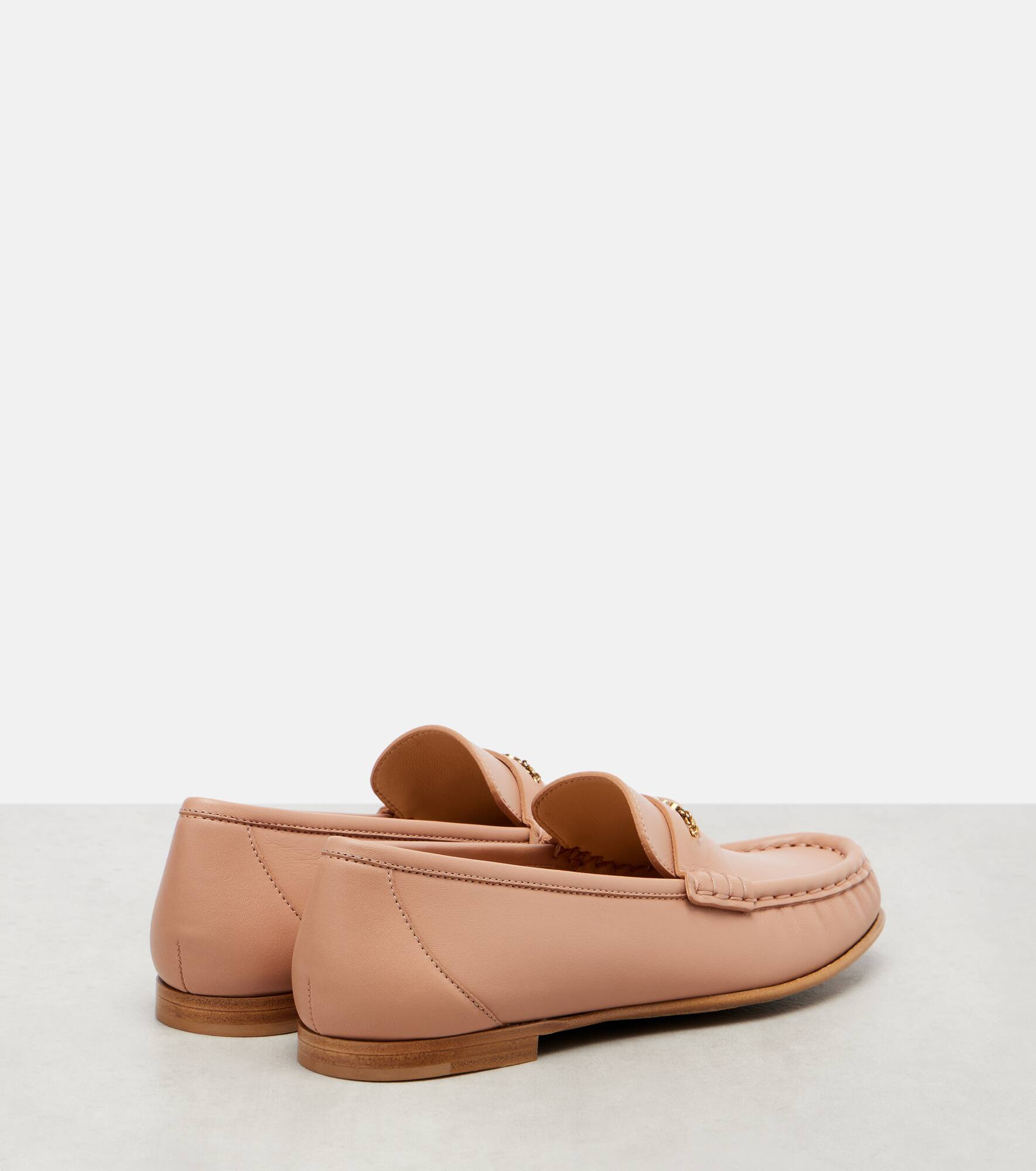 Chloé logo embellished leather loafers - 2