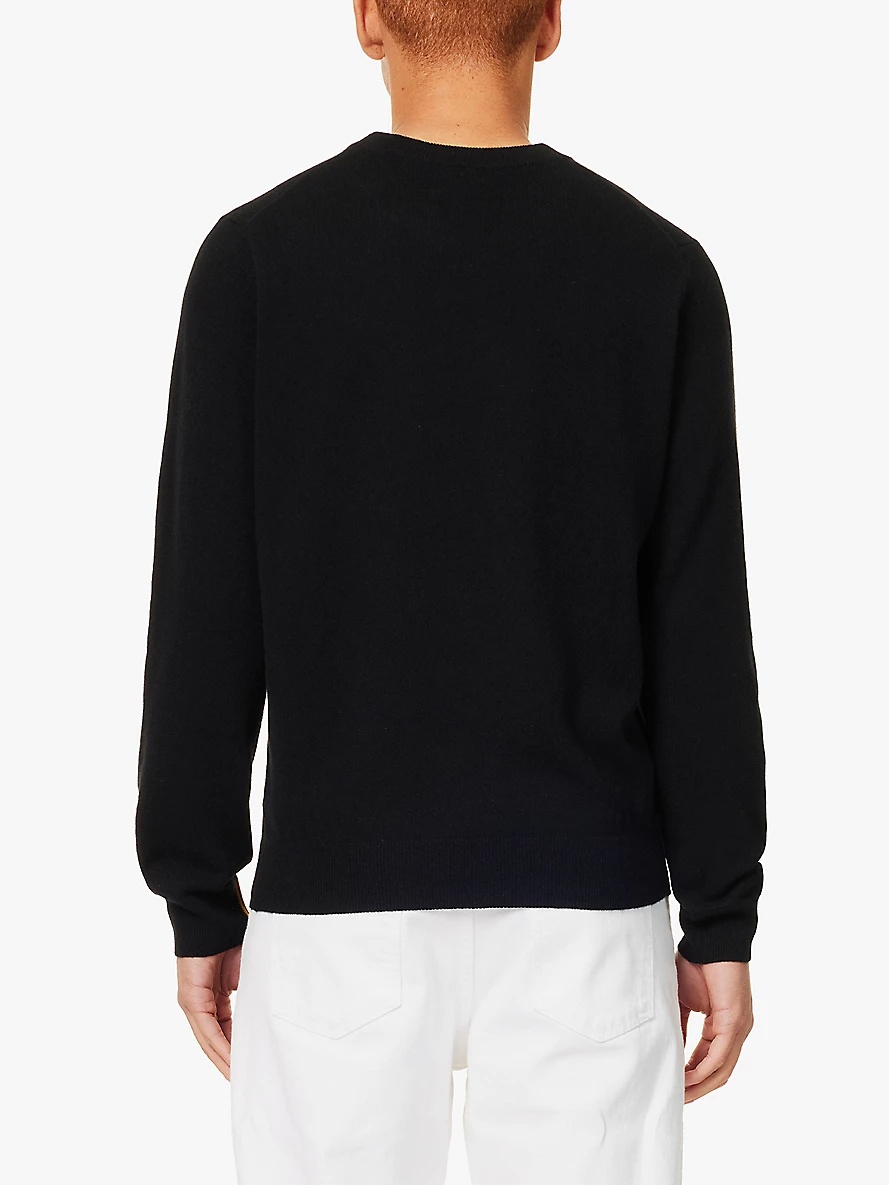 Crewneck long-sleeve cashmere jumper - 4