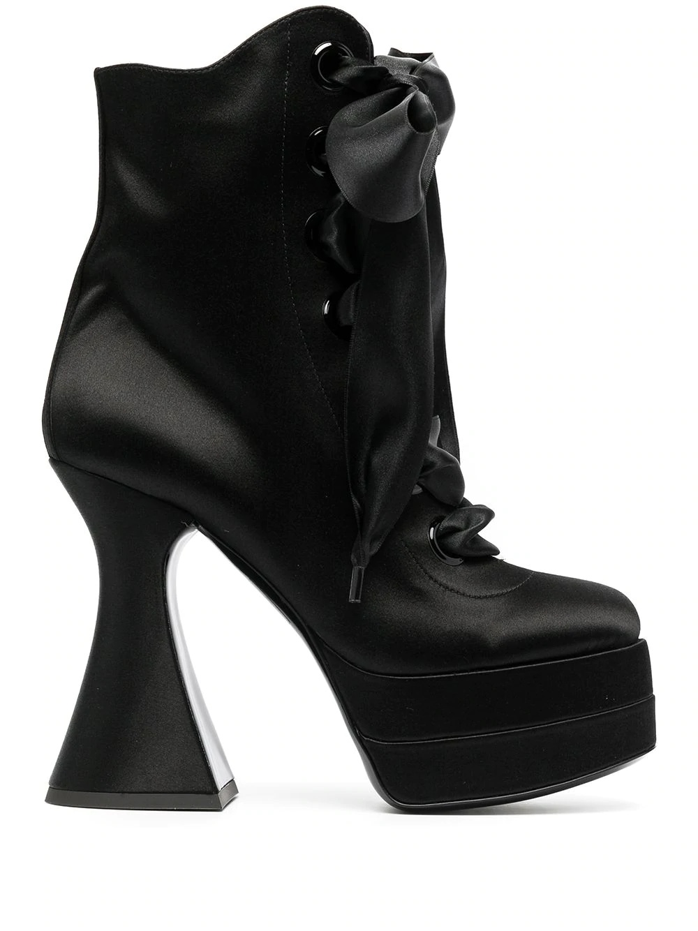 lace-up platform boots - 1