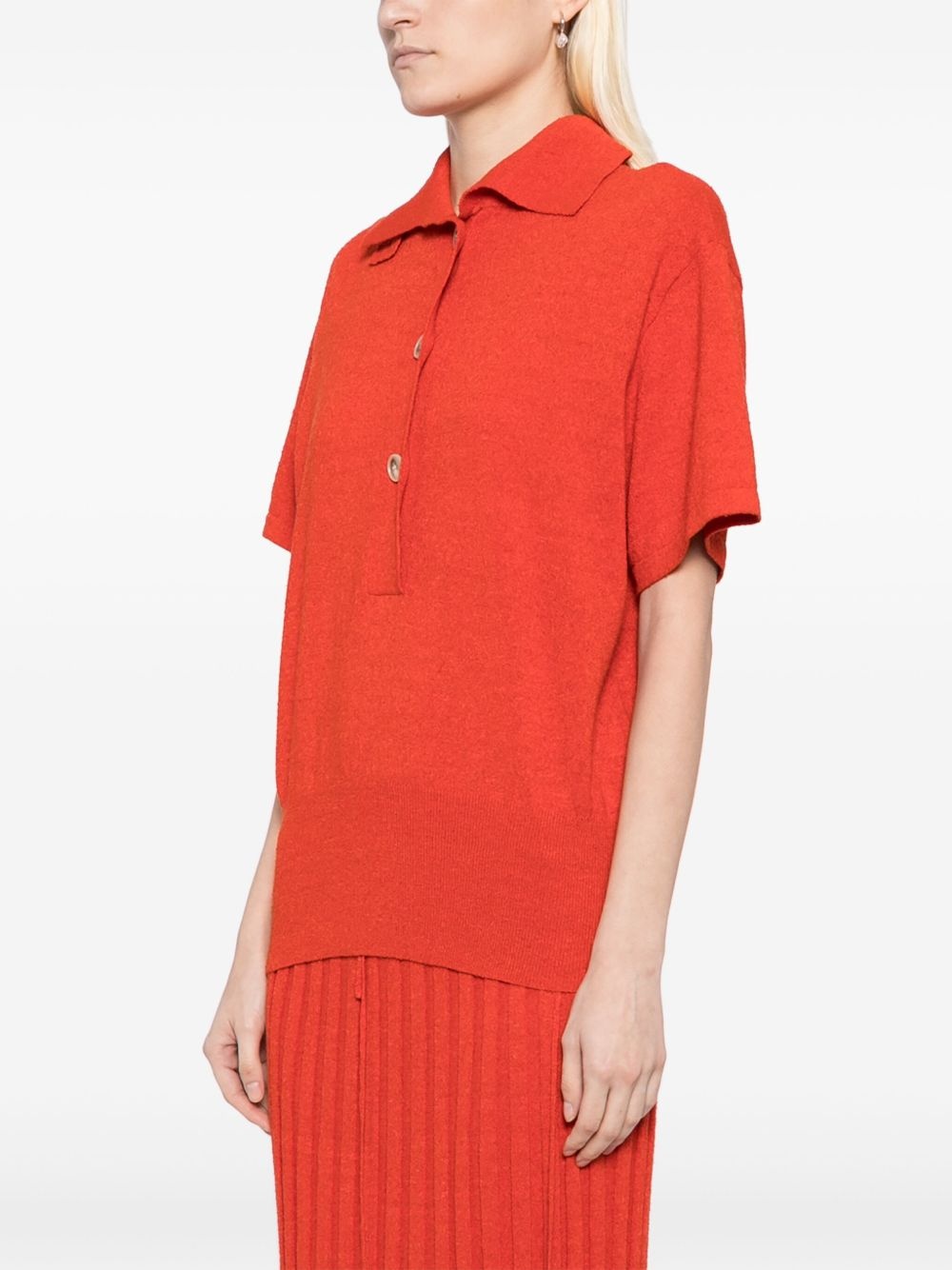 knit polo shirt - 3