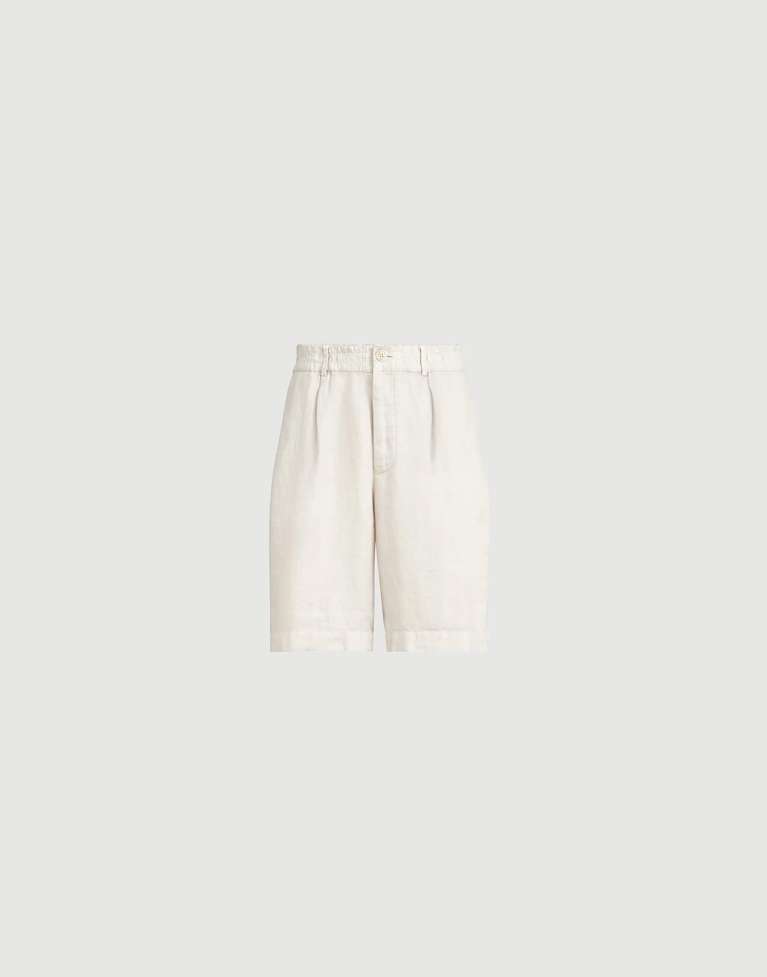 Garment-dyed Bermuda shorts in linen gabardine - 1