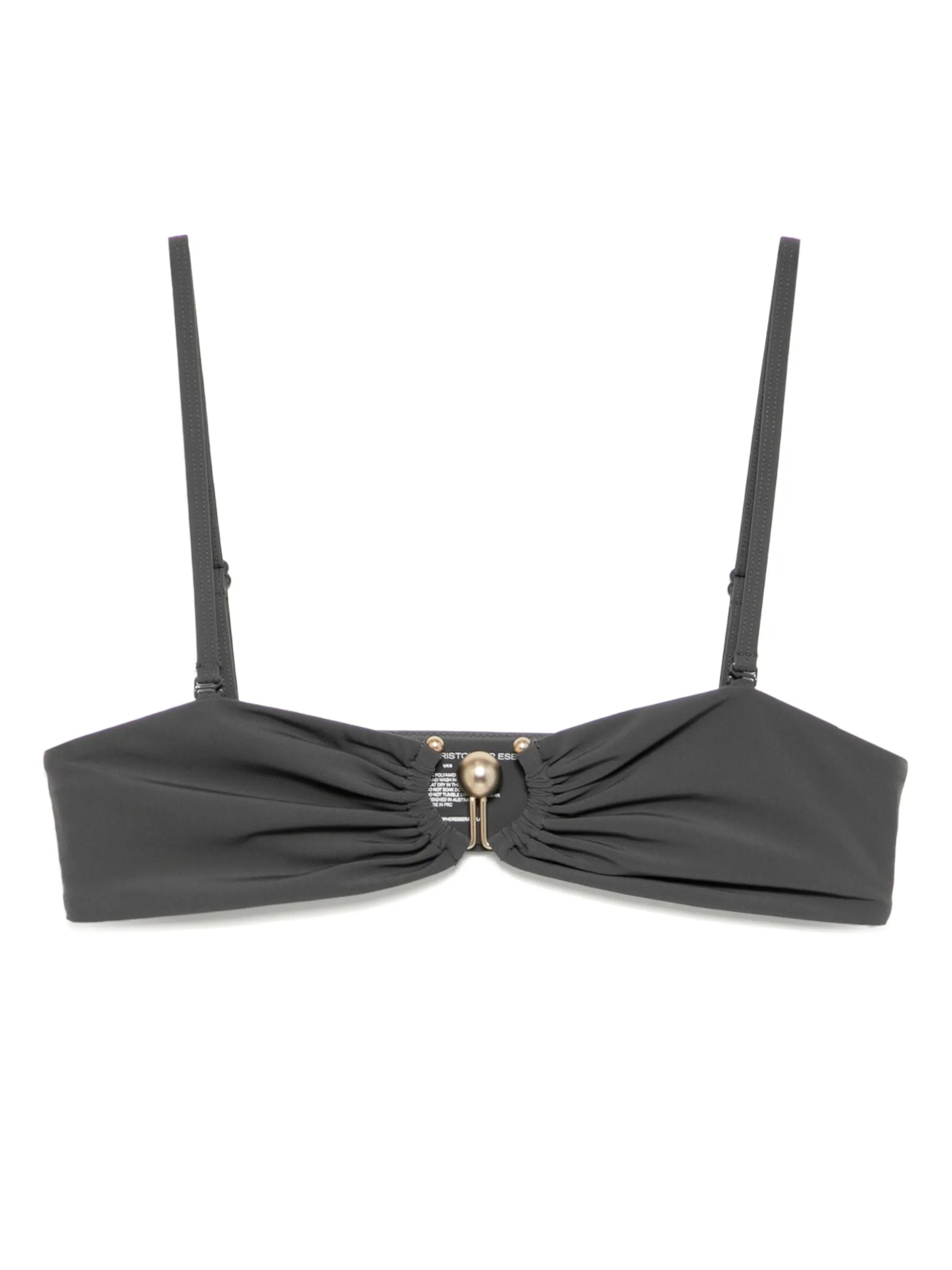 ruched bandeau bikini top - 1