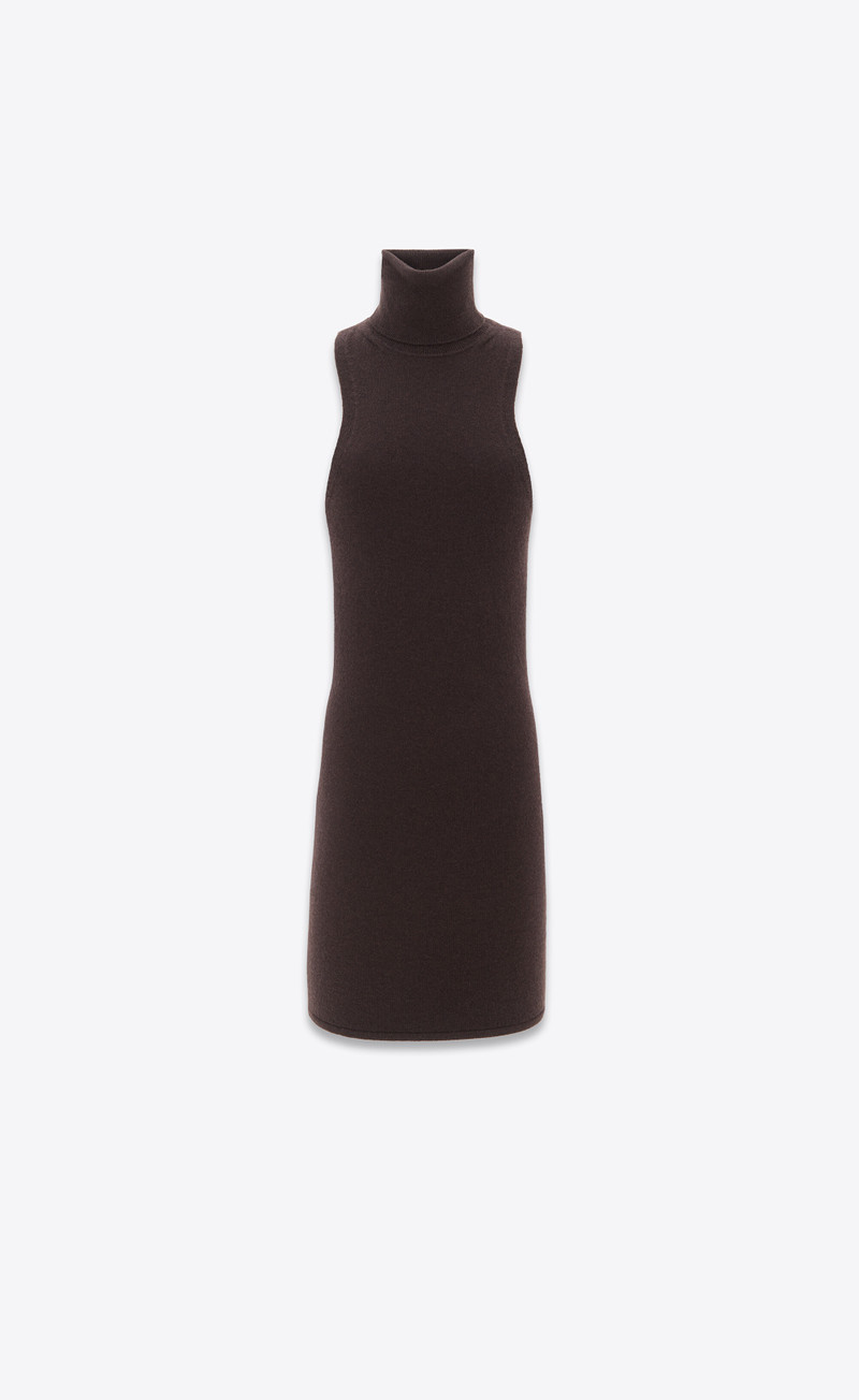 turtleneck dress in wool - 1