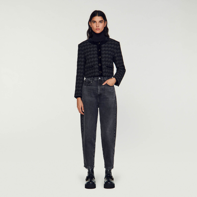 Sandro SHORT TWEED JACKET outlook