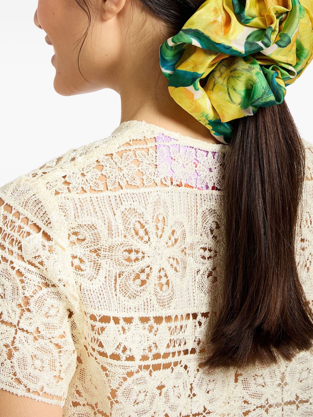 floral-print scrunchie - 3