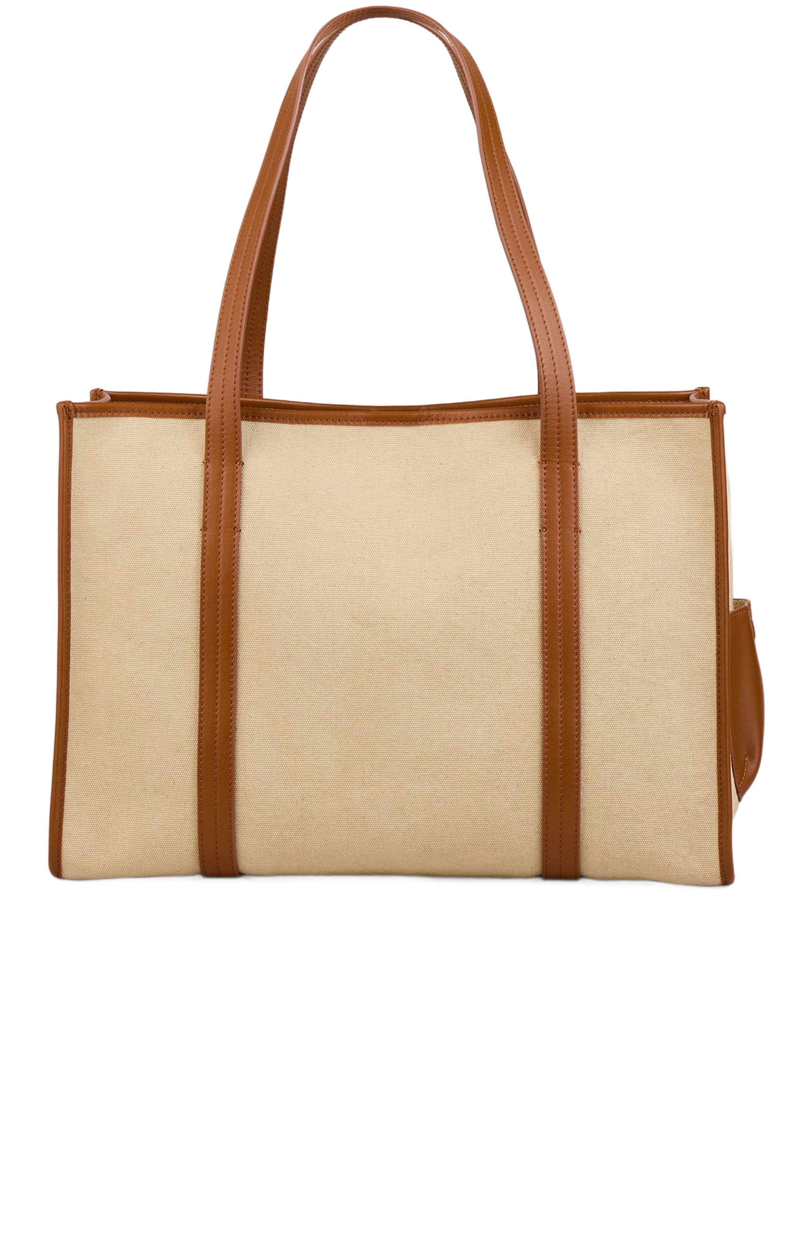 SANDRO Canvas shopping bag in Beige at Nordstrom - 1