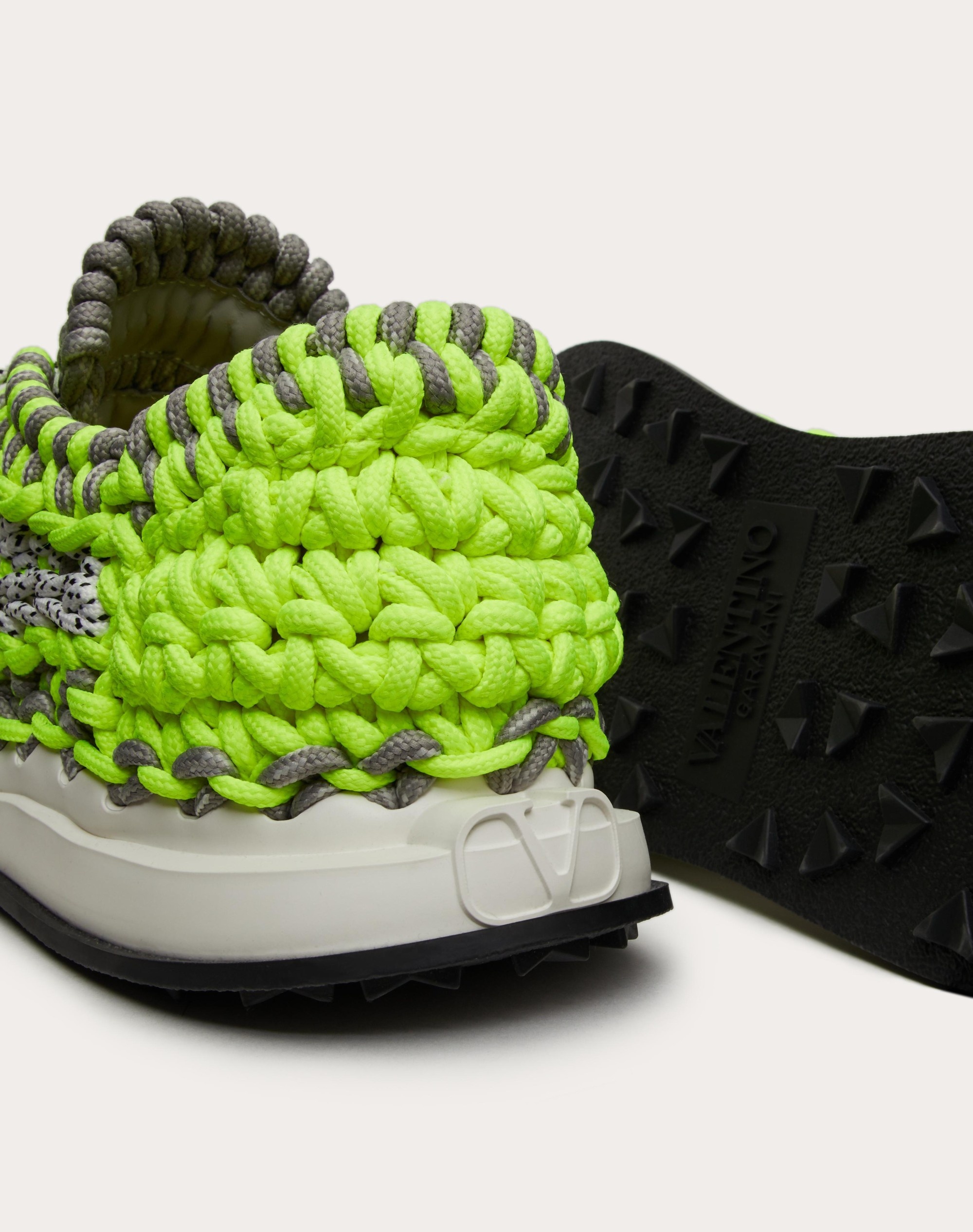 【VIPセール】VALENTINO Crochet クロシェ スニーカー GREEN Valentino VALENTINO GARAVANI CROCHET SNEAKER IN FABRIC