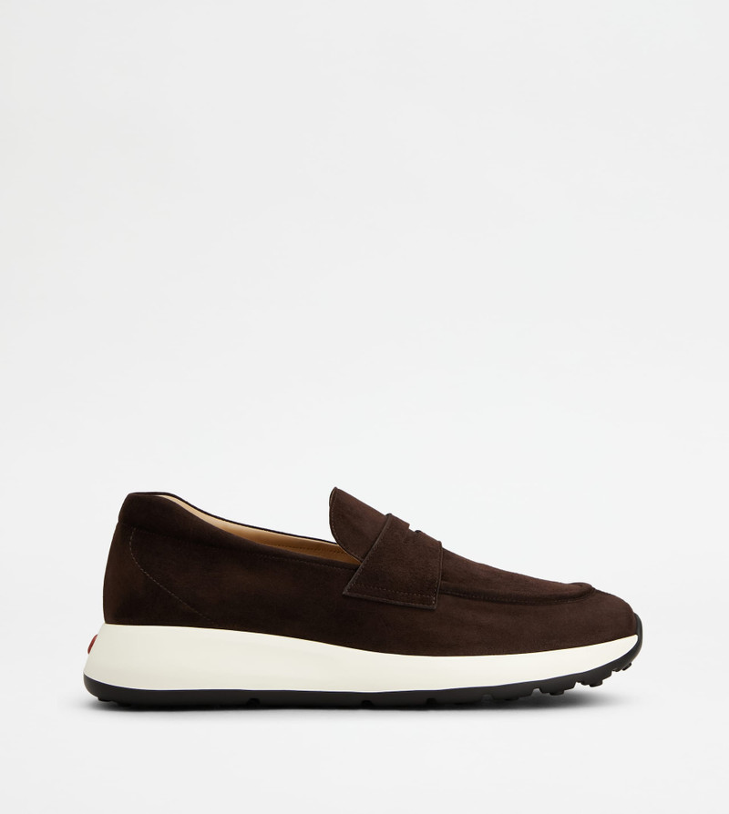 SPORTY LOAFERS IN SUEDE - BROWN 1