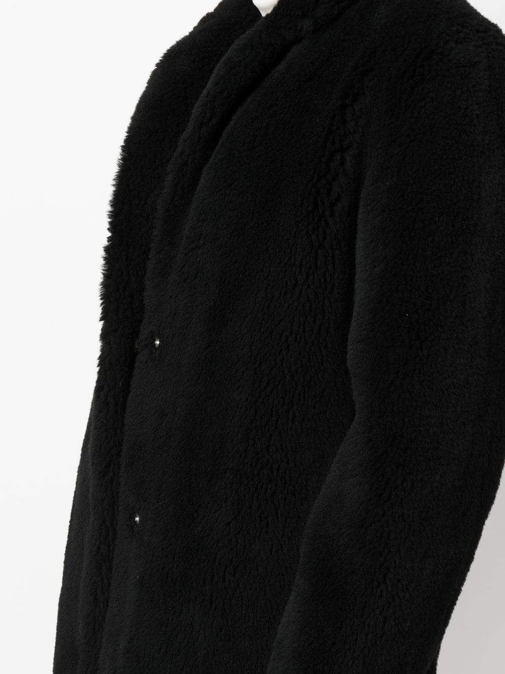 short woven wool coat - 5