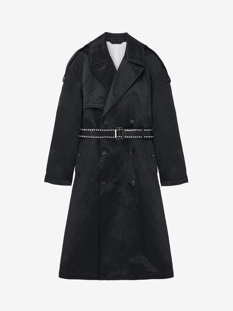 Hammered Satin Trench Coat 1