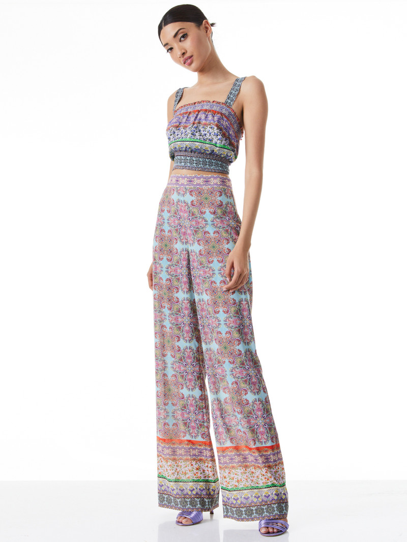 Alice + Olivia ELMA HIGH WAISTED WIDE LEG PANT outlook