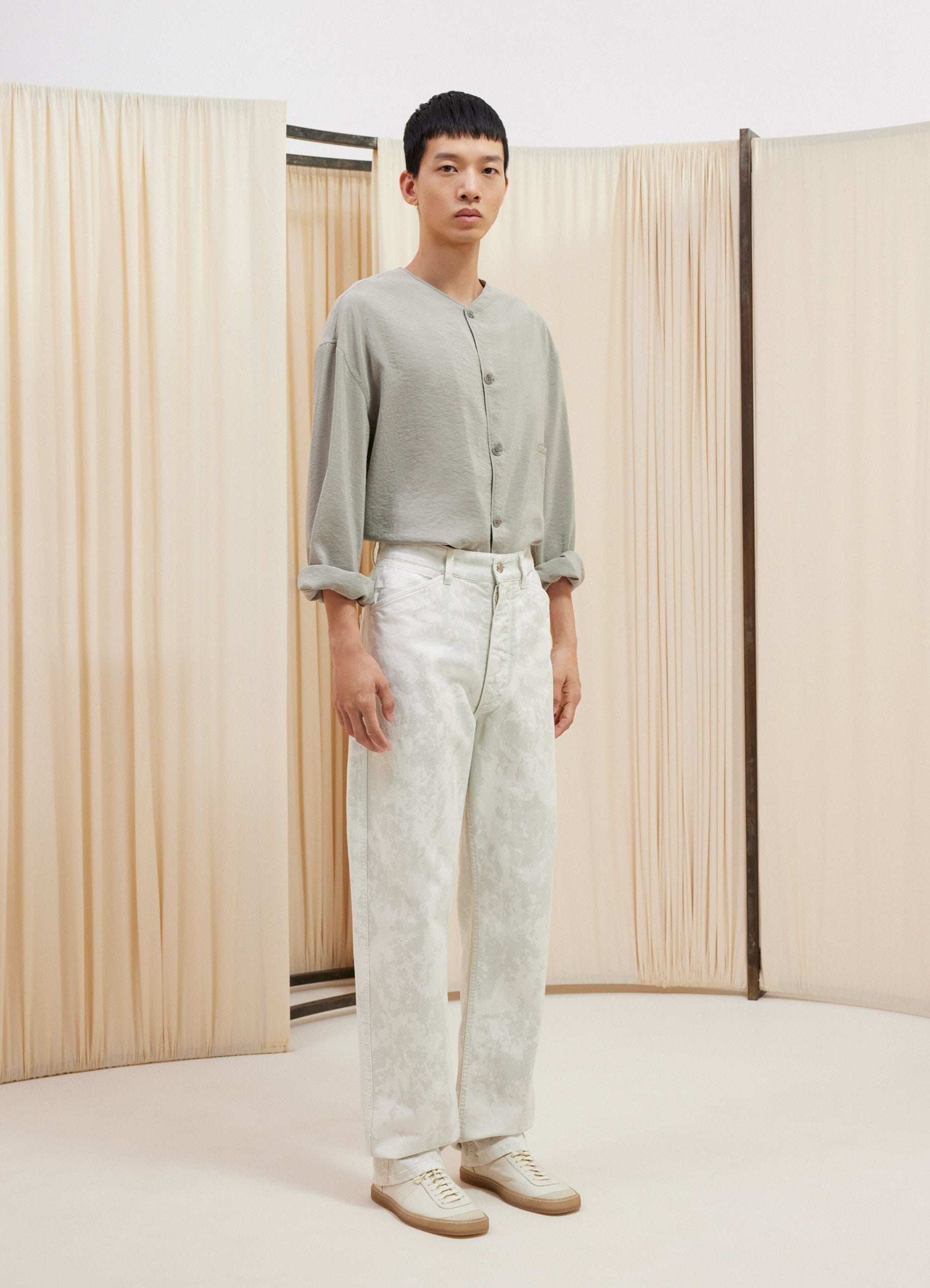 COLLARLESS SHIRT - 2