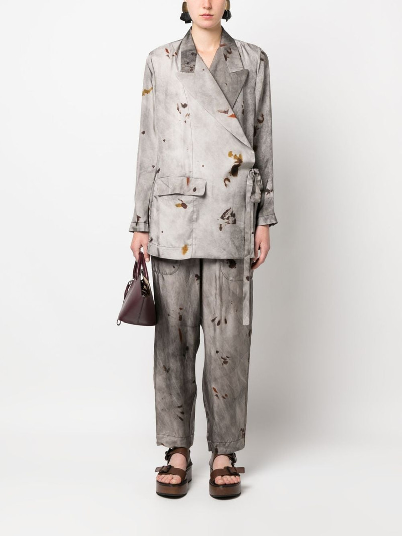 UMA WANG graphic-print elasticated-waist trousers outlook