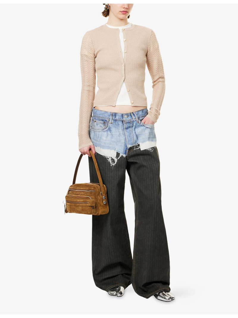 Acne Studios Kredas Rib-Knit Wool-Blend Cardigan outlook