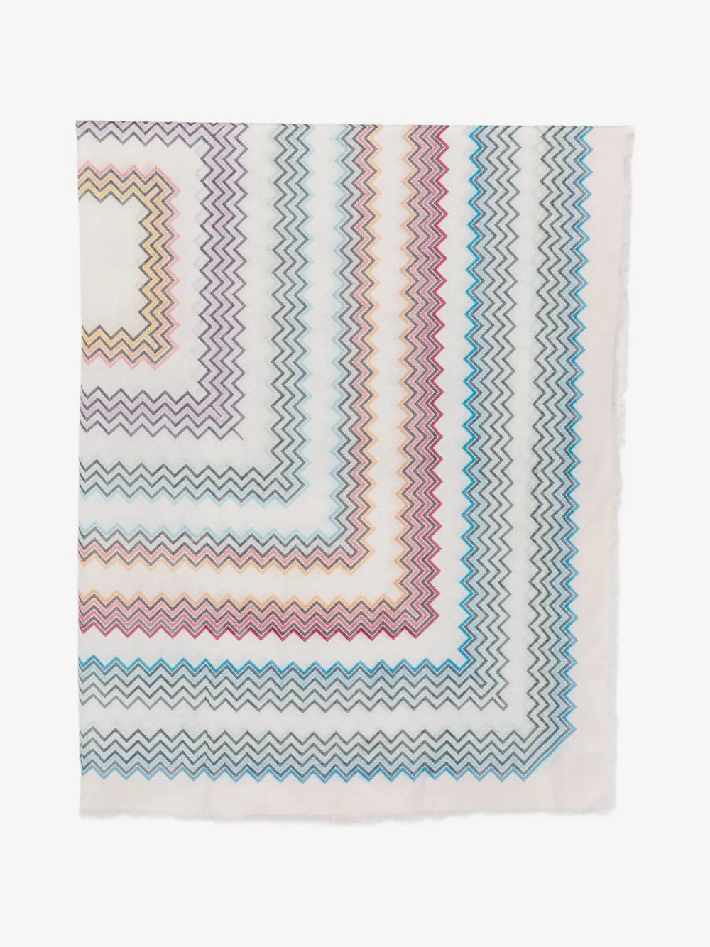 zigzag-print scarf - 1