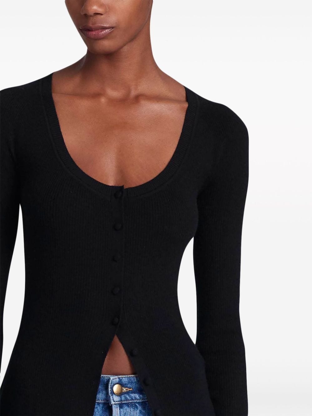 Jones logo-embroidered cashmere cardigan - 5
