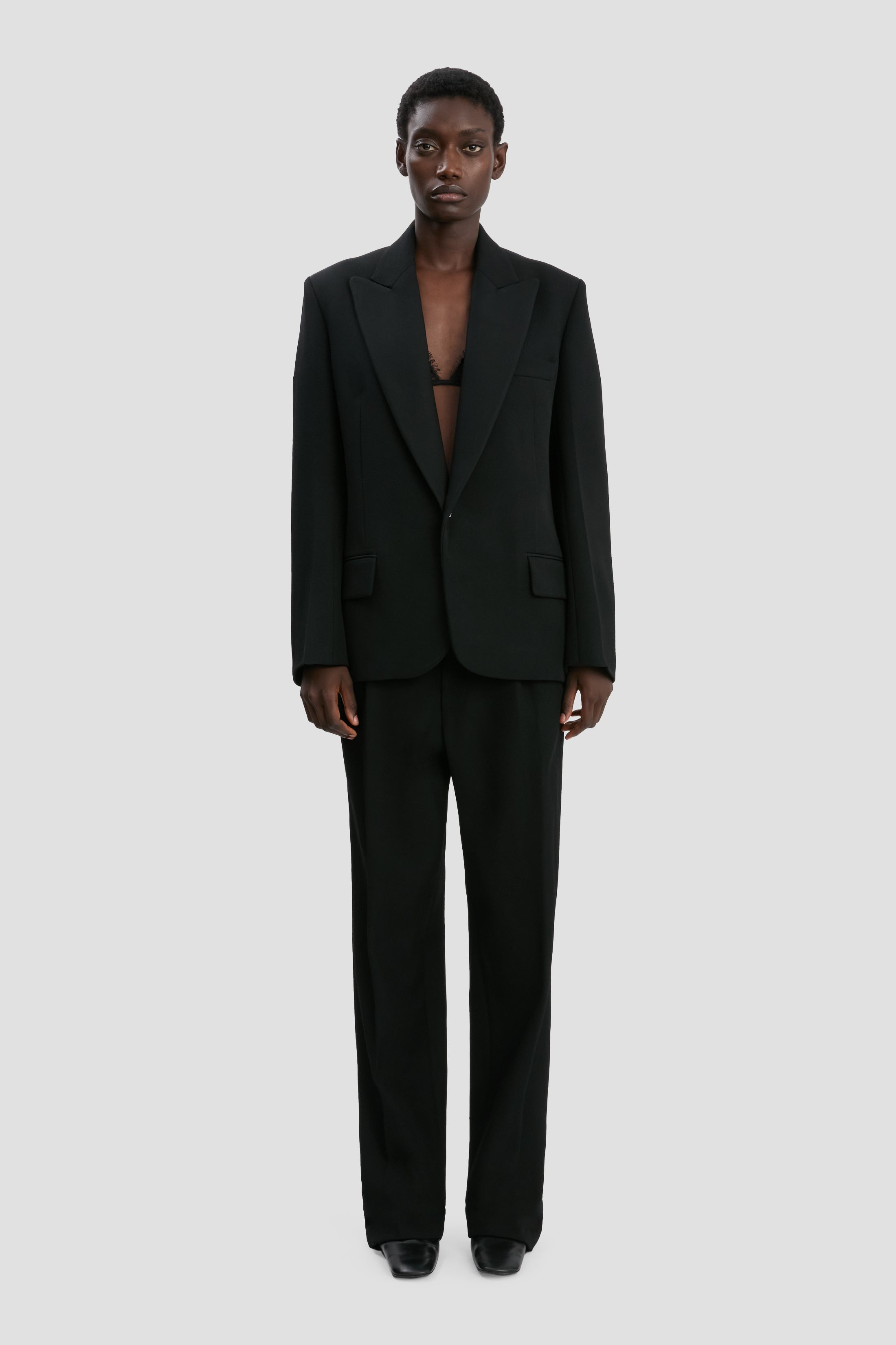 Sculptural Sleeve Jacket In Black - 2