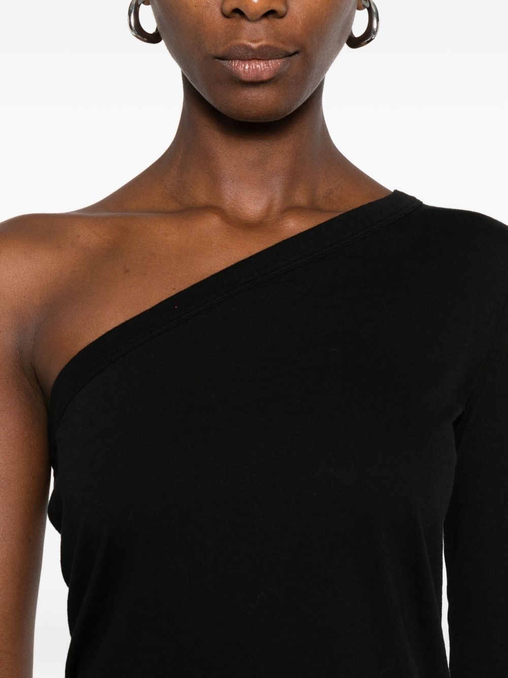 asymmetrical-neckline maxi dress - 5