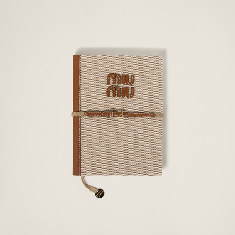 Canvas and leather diary 1