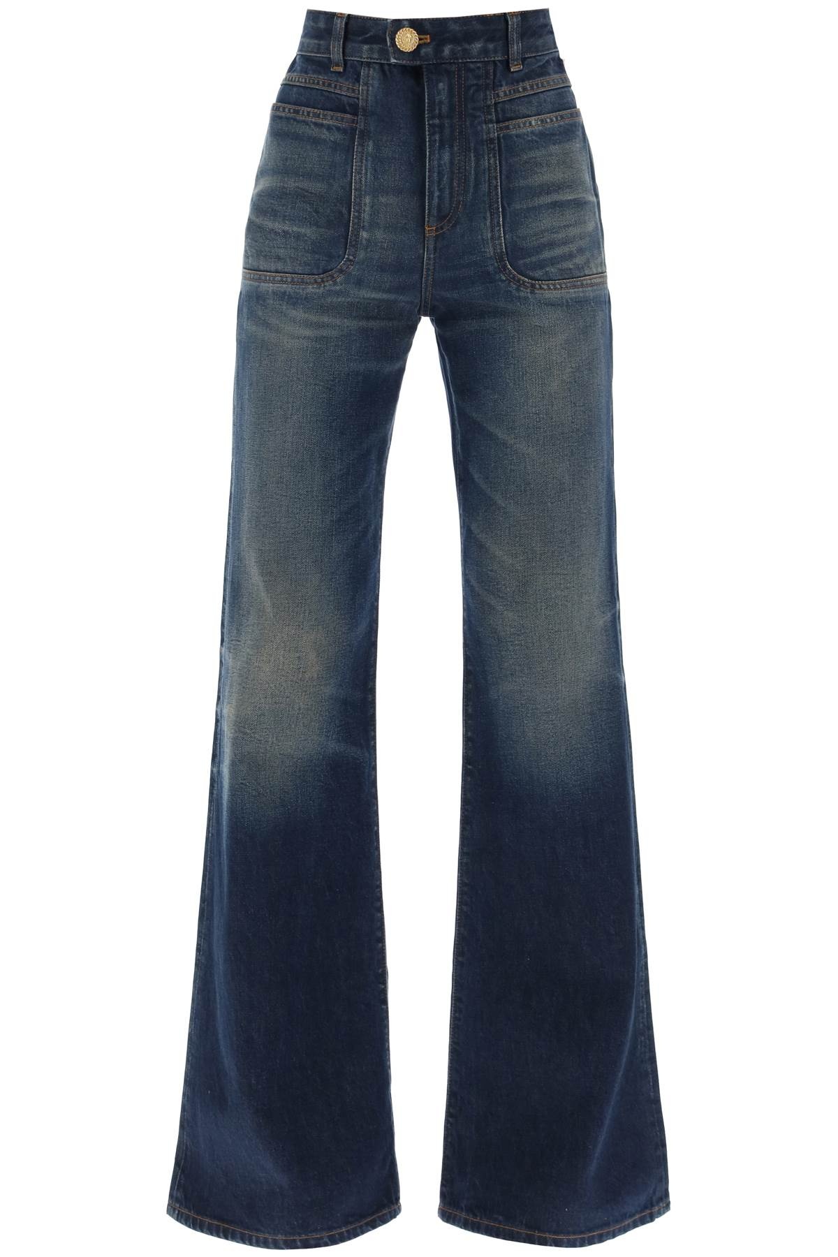 WIDE LEG JEANS WITH DARK WASH - 1