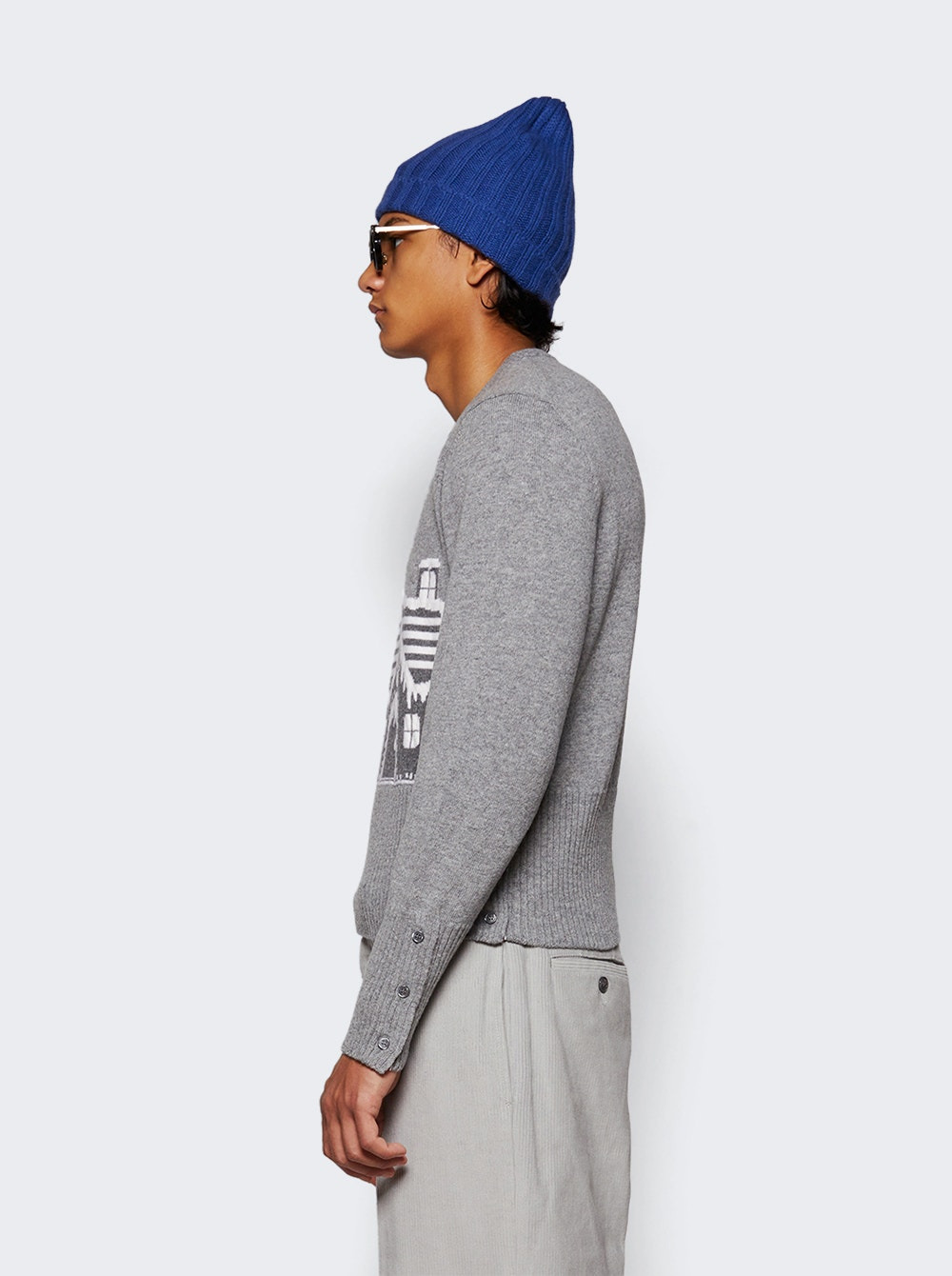 Holiday Scenery Sweater Light Grey - 4