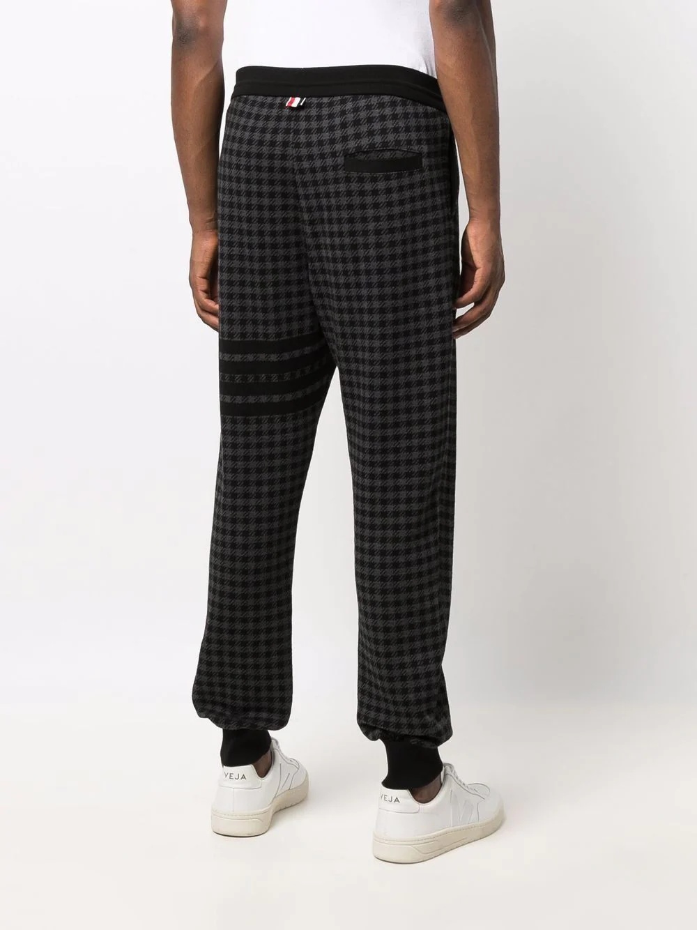 houndstooth-check track pants - 4