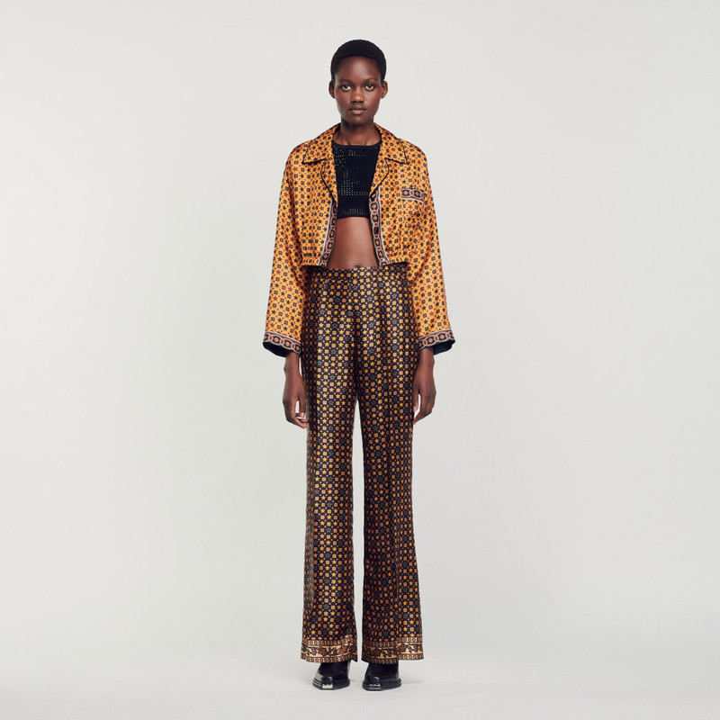 Sandro PRINTED SATIN PANTS outlook