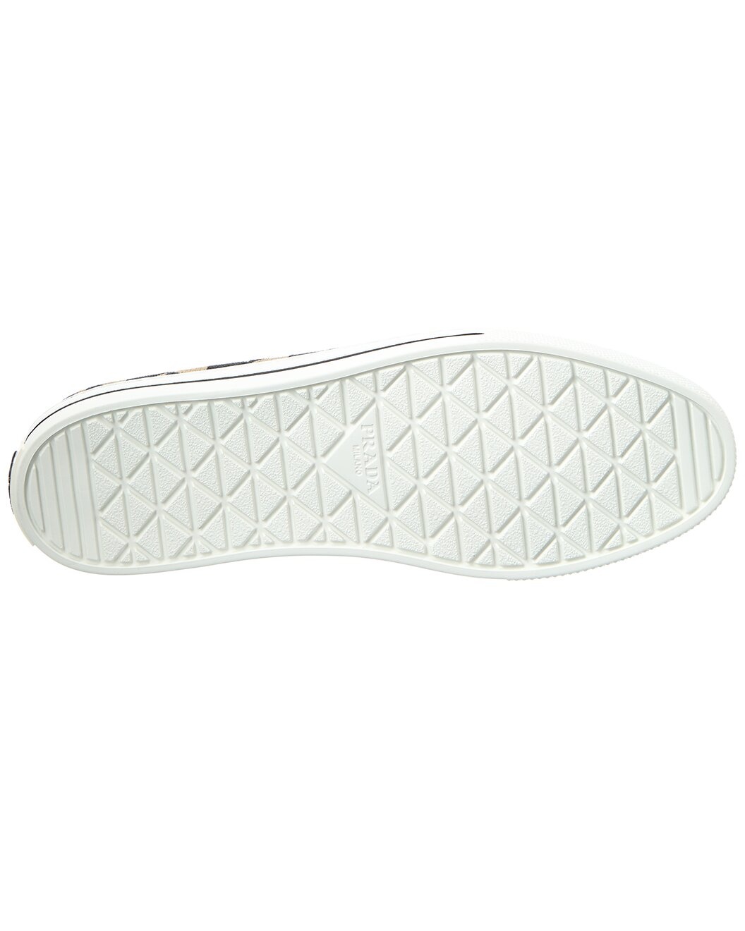 Prada Logo Jacquard & Leather Slip-On Sneaker - 4