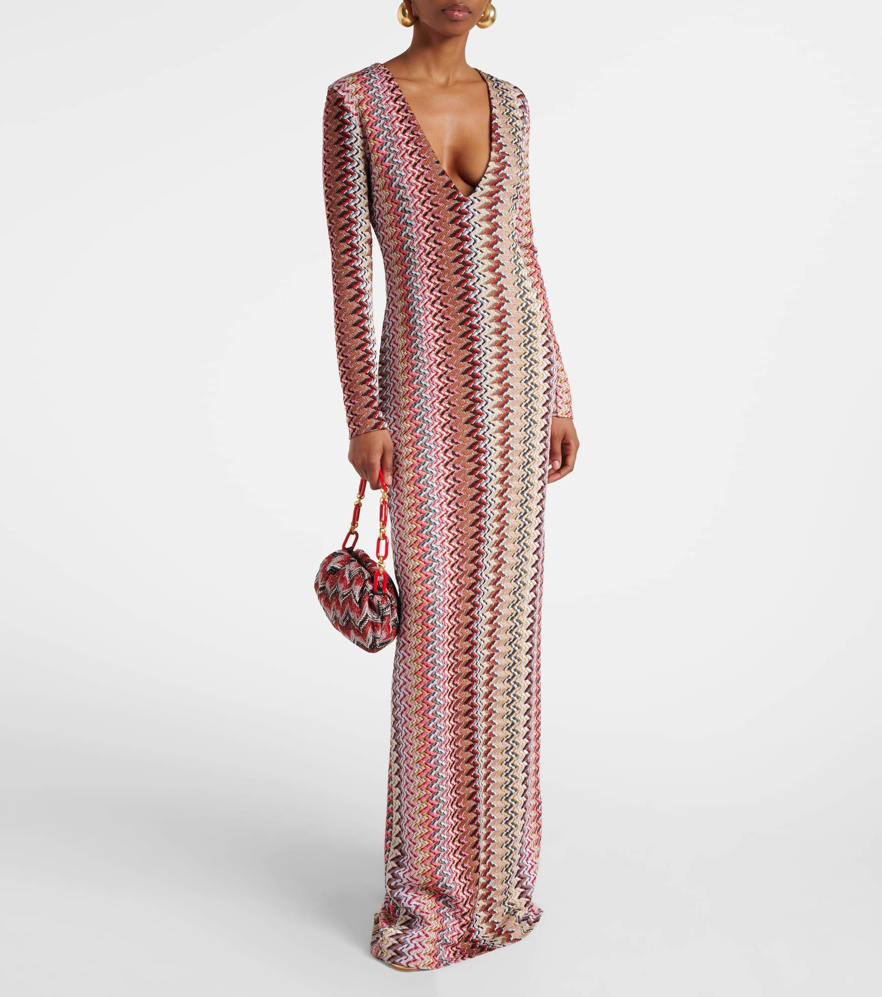 Zigzag lamé gown - 2