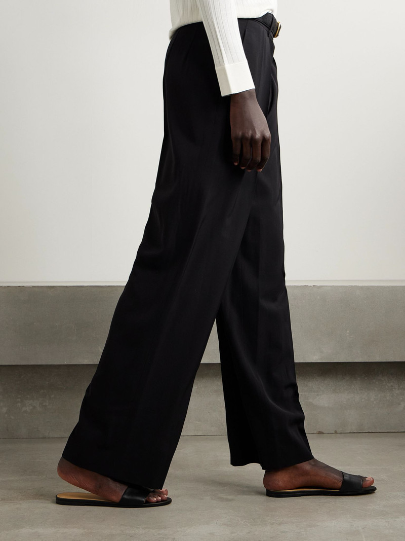 The Row Signum leather slides Black outlook