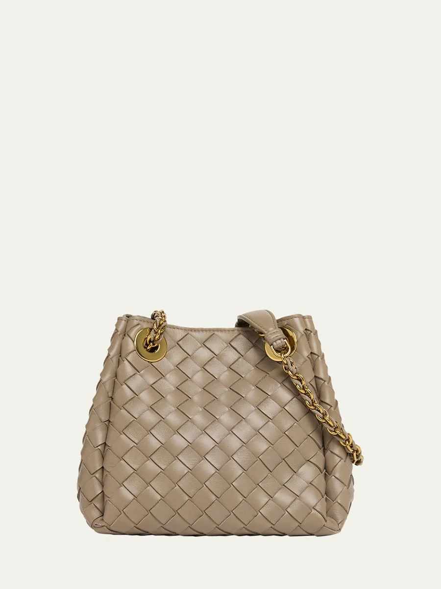 Small Parachute Leather Shoulder Bag - 1