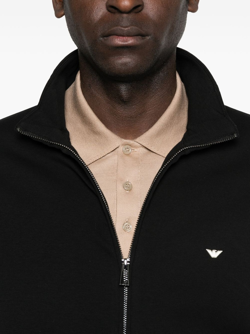 logo-embroidered zipped sweatshirt 5
