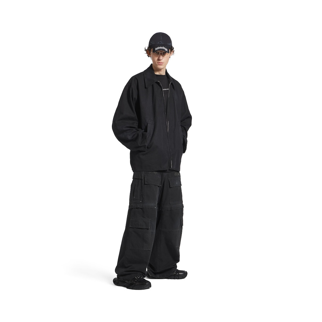 Men's Large Cargo Pants in Black - 2
