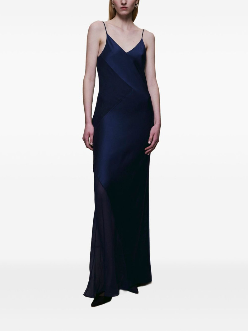 Diana satin-paneled slip maxi dress 3
