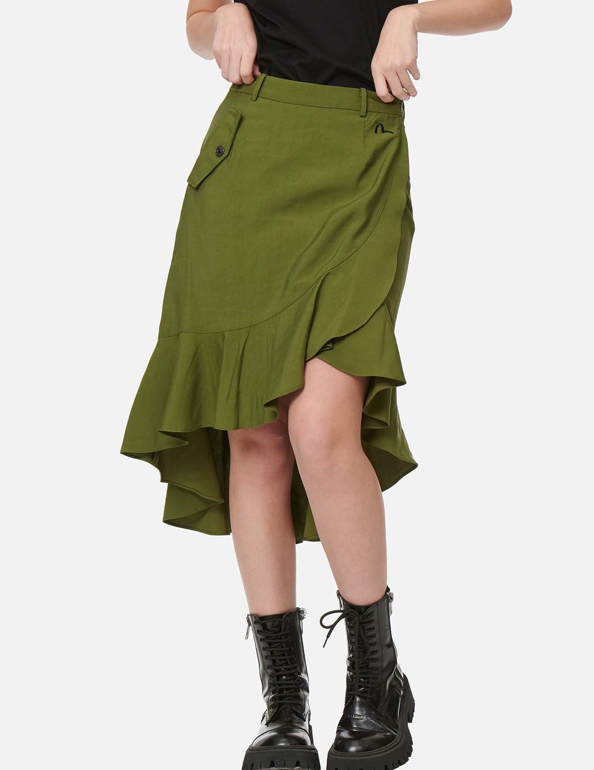 Asymmetric Ruffle Skirt - 3