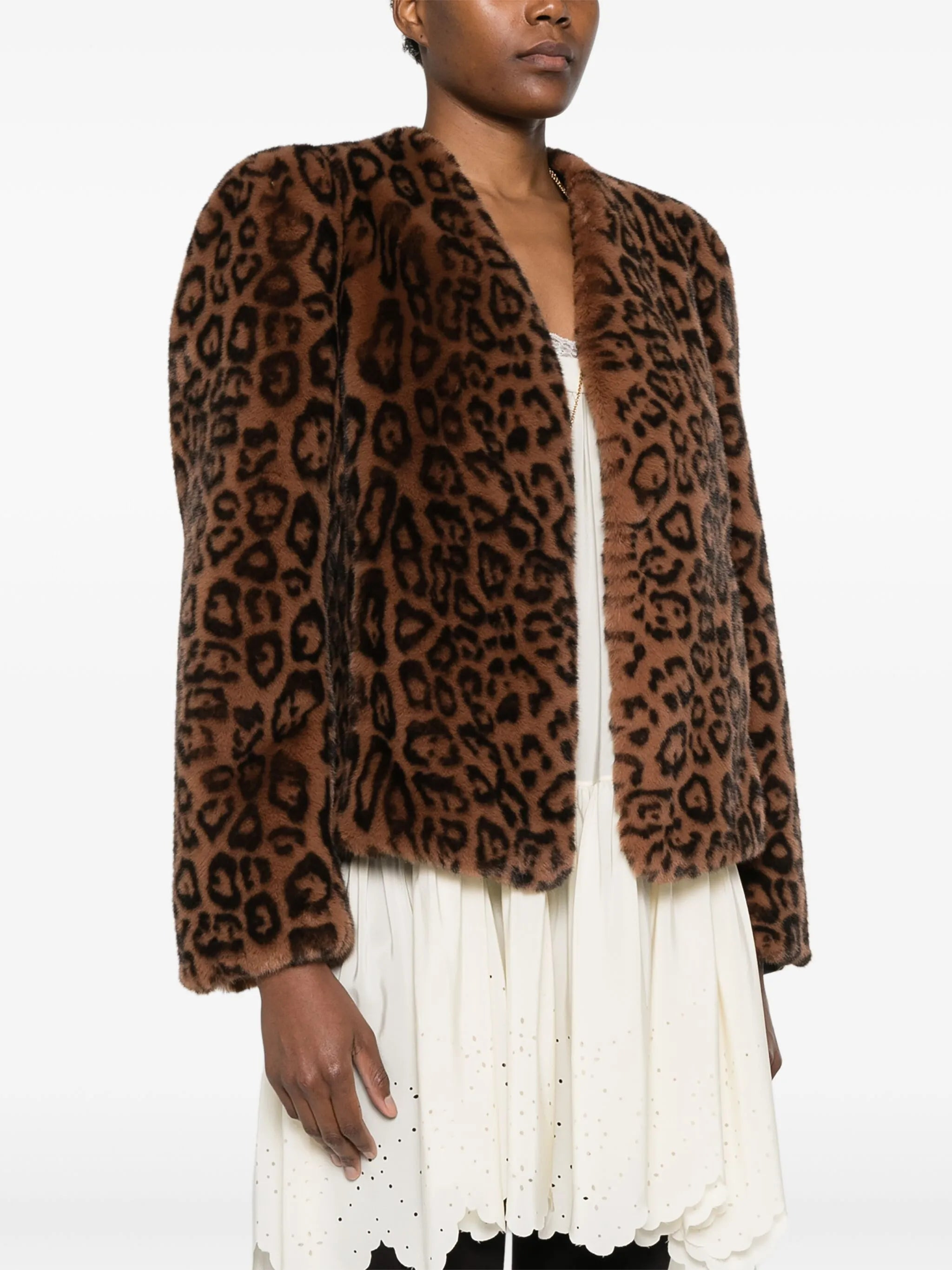 faux-fur jacket - 3